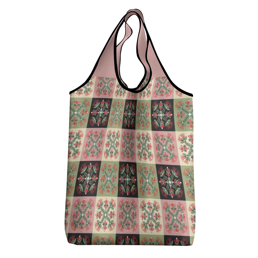 Seamless Pattern Pikake Lei Grocery Bag Floral Squares Pikake LT9 - Polynesian Pride