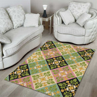 Seamless Pattern Puakenikeni and Kalo Area Rug LT9 - Polynesian Pride