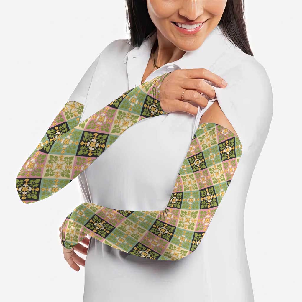Seamless Pattern Puakenikeni and Kalo Arm Sleeves LT9 - Polynesian Pride