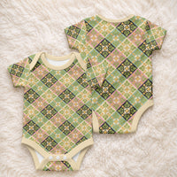 Seamless Pattern Puakenikeni and Kalo Baby Onesie LT9 - Polynesian Pride