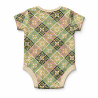 Seamless Pattern Puakenikeni and Kalo Baby Onesie LT9 - Polynesian Pride