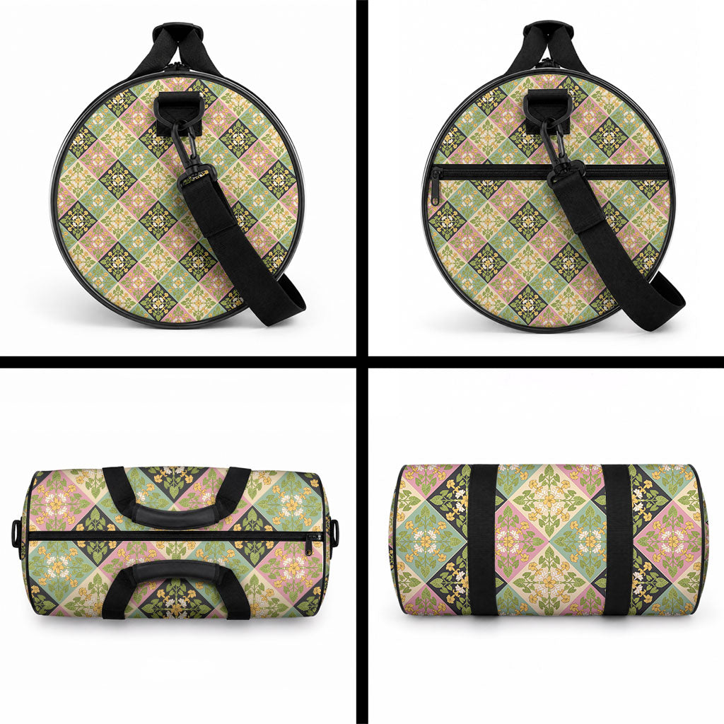 Seamless Pattern Puakenikeni and Kalo Duffle Bag LT9 - Polynesian Pride