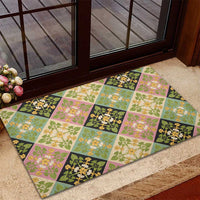 Seamless Pattern Puakenikeni and Kalo Rubber Doormat LT9 - Polynesian Pride