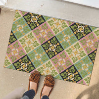 Seamless Pattern Puakenikeni and Kalo Rubber Doormat LT9 - Polynesian Pride
