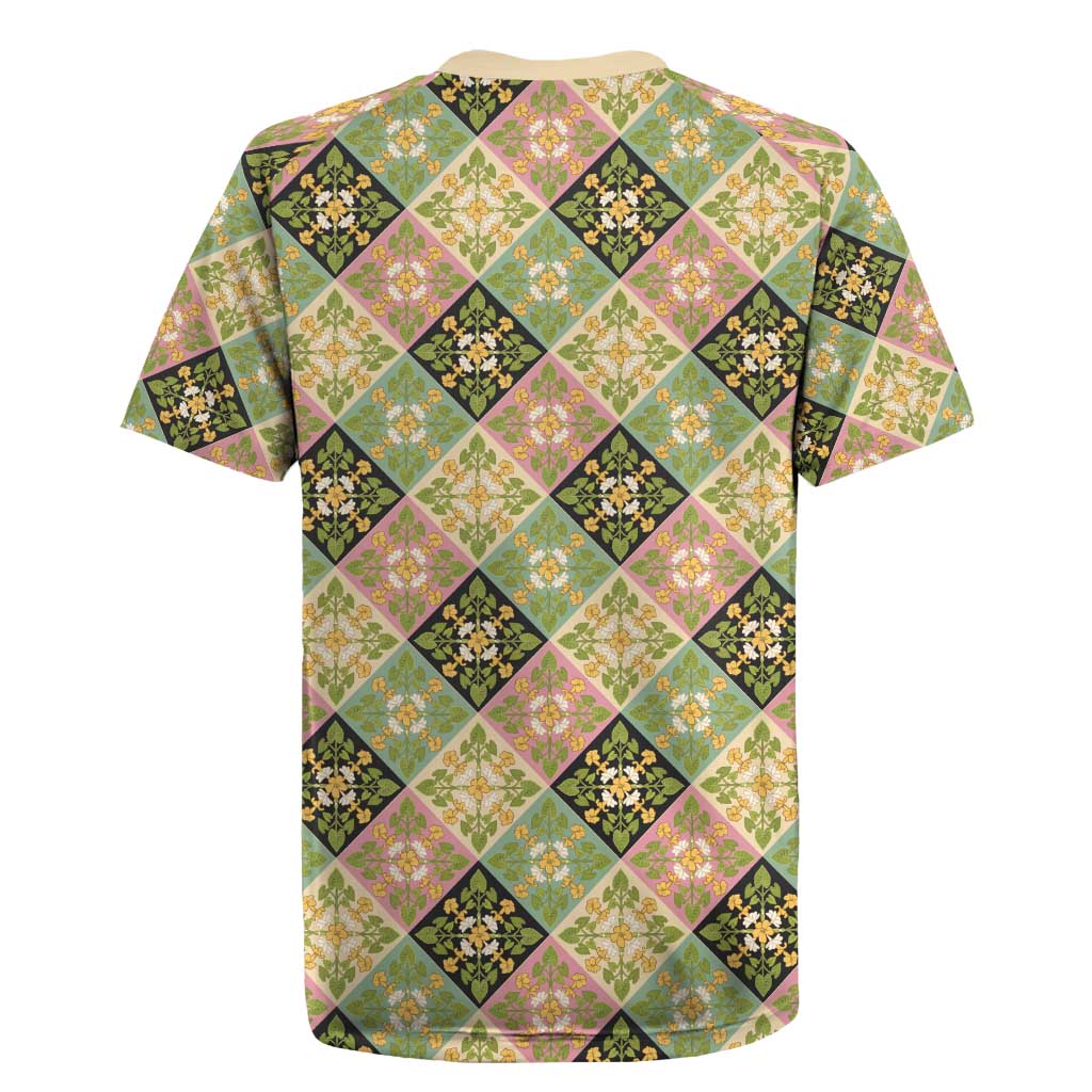 Seamless Pattern Puakenikeni and Kalo Rugby Jersey LT9 - Polynesian Pride