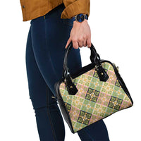 Seamless Pattern Puakenikeni and Kalo Shoulder Handbag LT9 - Polynesian Pride