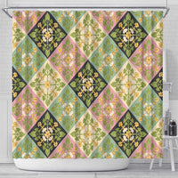 Seamless Pattern Puakenikeni and Kalo Shower Curtain LT9 - Polynesian Pride