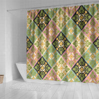 Seamless Pattern Puakenikeni and Kalo Shower Curtain LT9 - Polynesian Pride