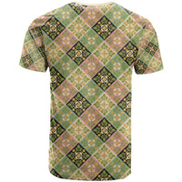 Seamless Pattern Puakenikeni and Kalo T Shirt LT9 - Polynesian Pride