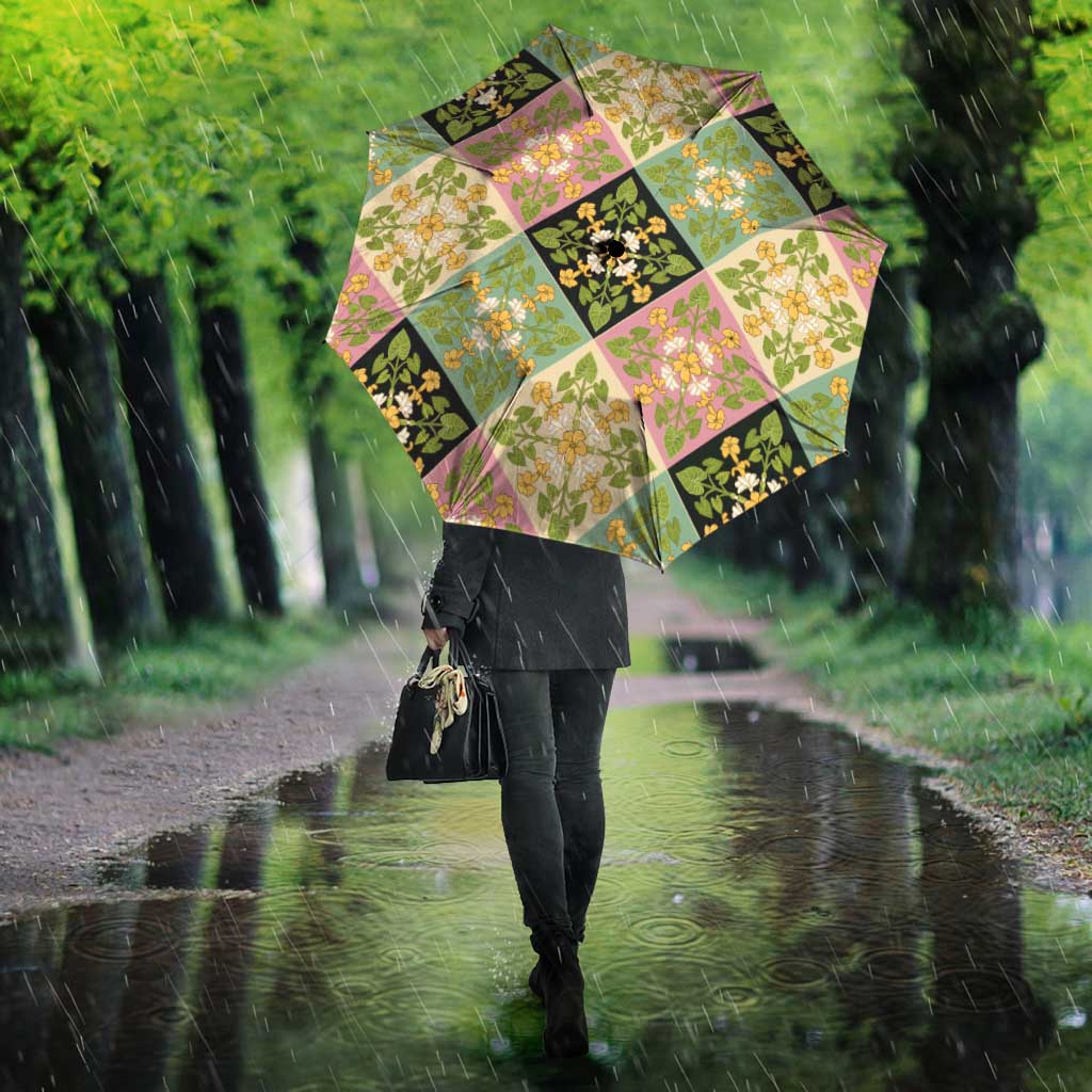 Seamless Pattern Puakenikeni and Kalo Umbrella LT9 - Polynesian Pride