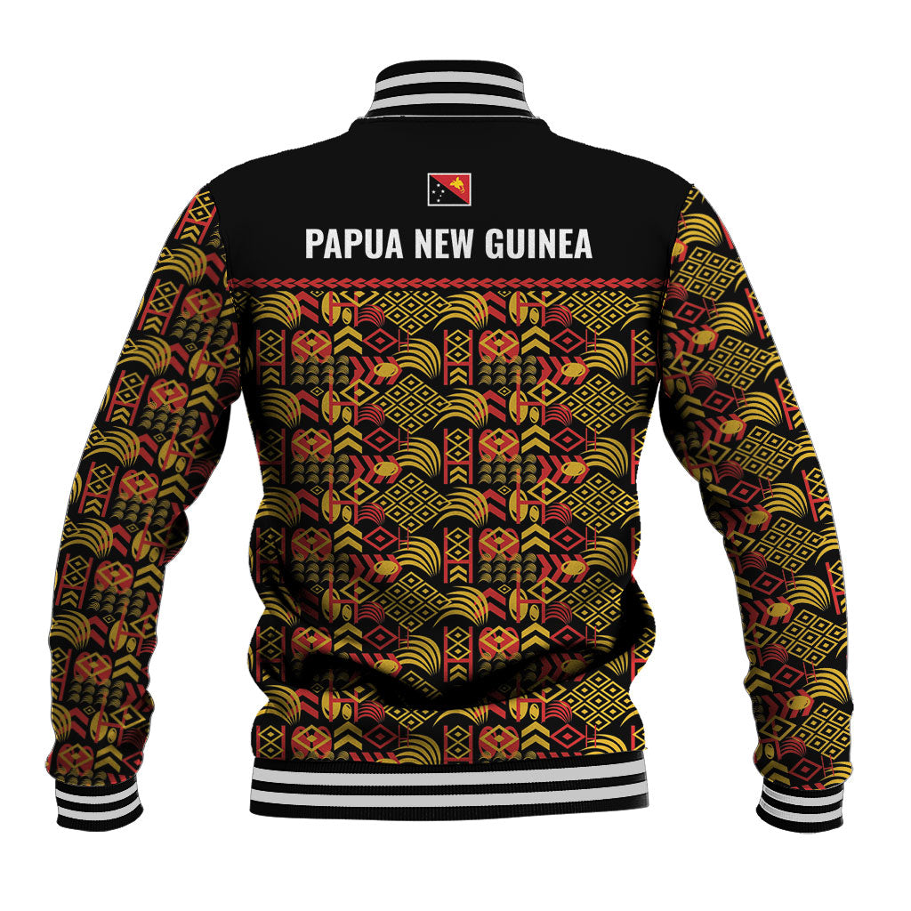 Papua New Guinea Kumuls Baseball Jacket Bird of Paradise Black Version LT9 - Polynesian Pride