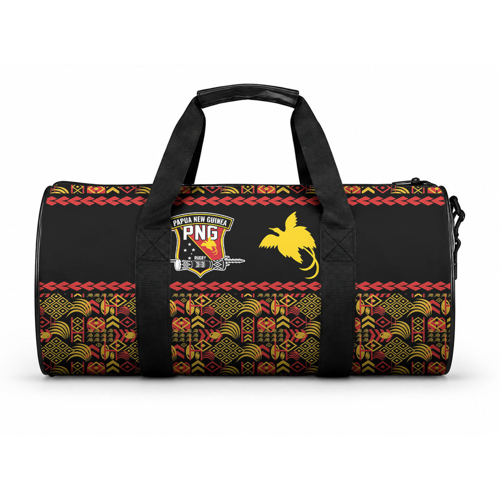 Papua New Guinea Kumuls Duffle Bag Bird of Paradise Black Version LT9 One size Black - Polynesian Pride