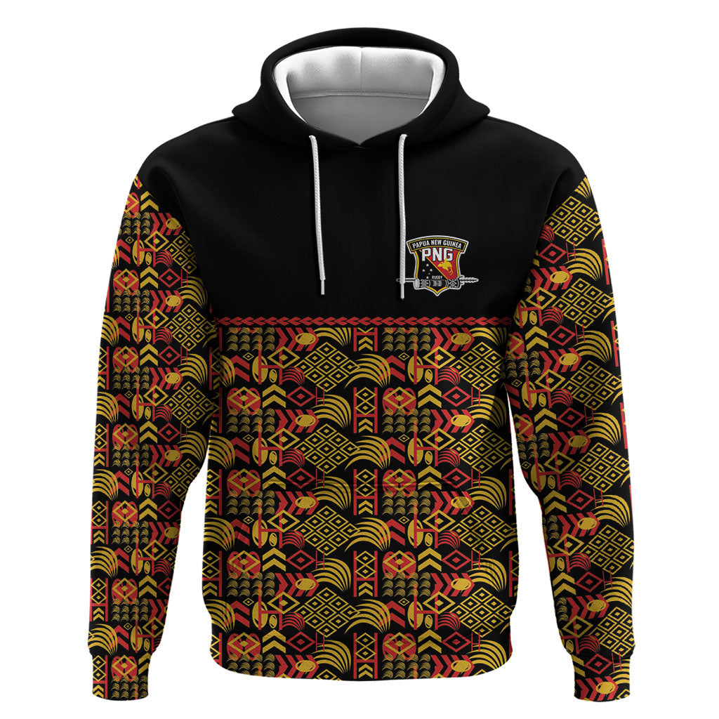 Papua New Guinea Kumuls Hoodie Bird of Paradise Black Version