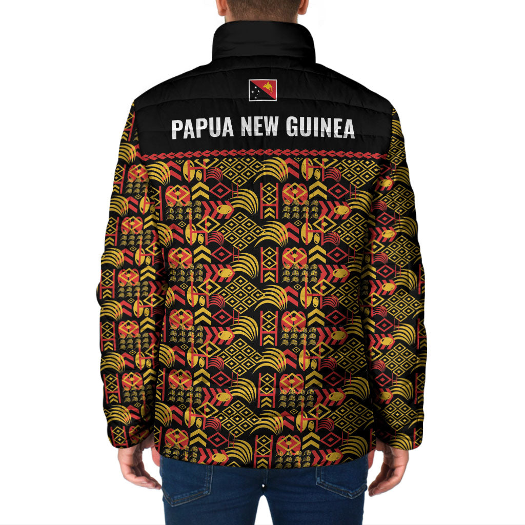 Papua New Guinea Kumuls Padded Jacket Bird of Paradise Black Version LT9 - Polynesian Pride