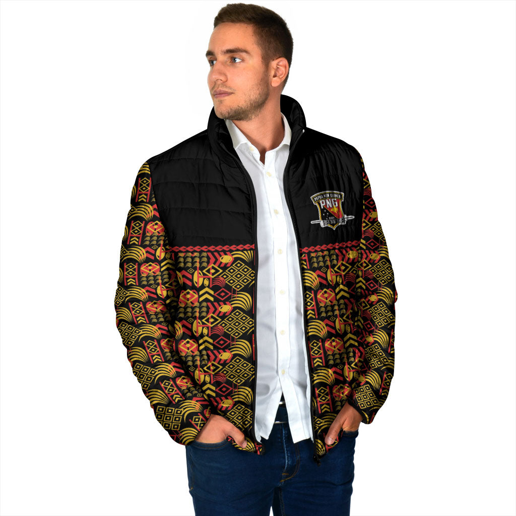 Papua New Guinea Kumuls Padded Jacket Bird of Paradise Black Version LT9 - Polynesian Pride