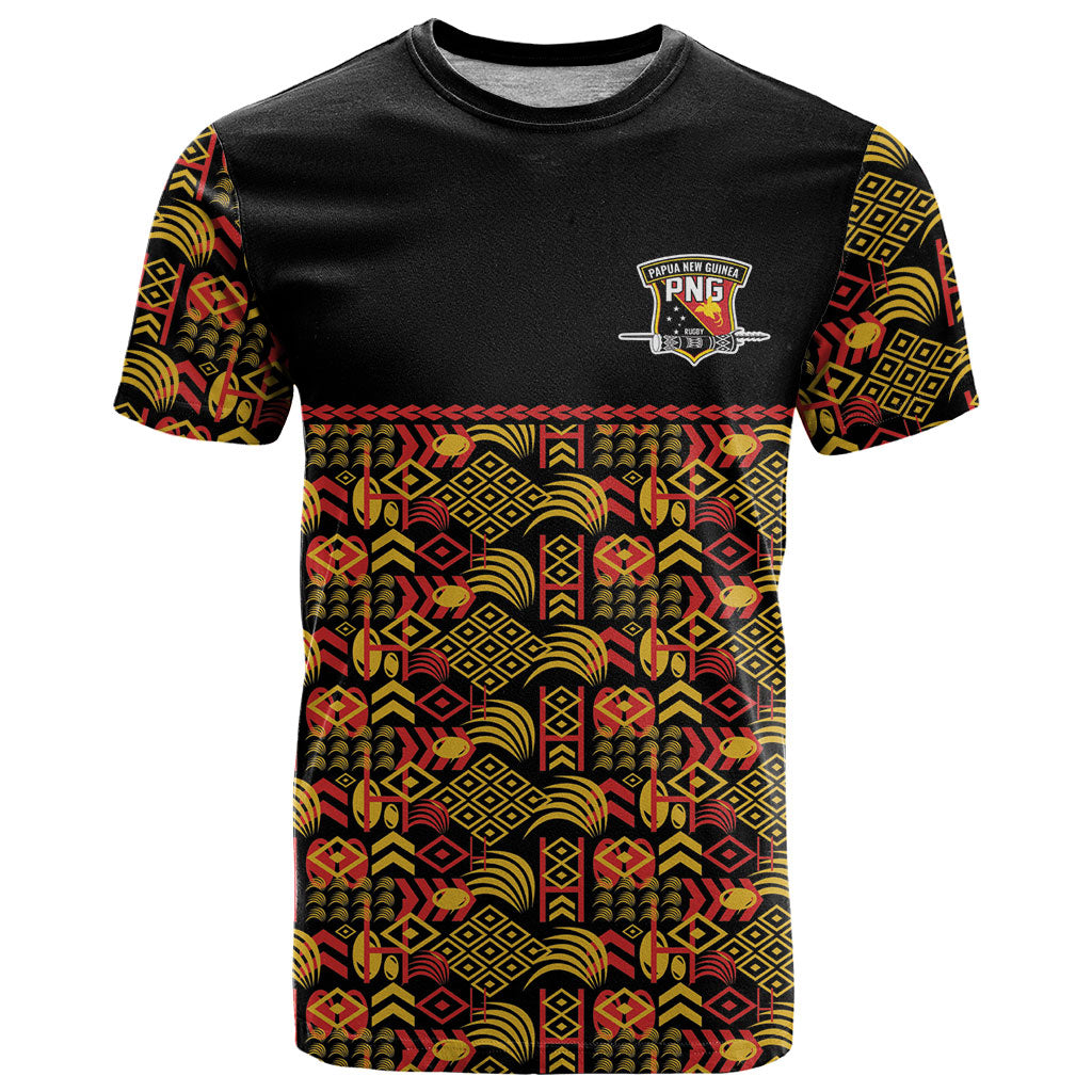 Papua New Guinea Kumuls T Shirt Bird of Paradise Black Version