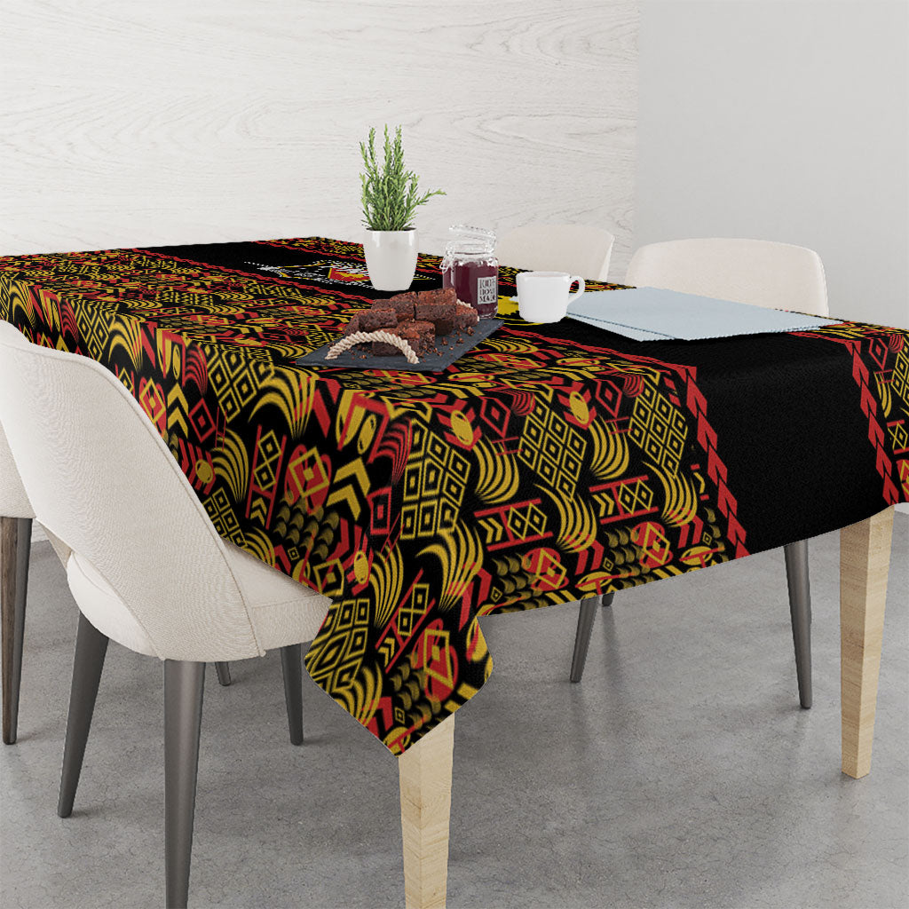 Papua New Guinea Kumuls Tablecloth Bird of Paradise Black Version LT9 - Polynesian Pride