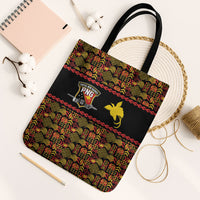 Papua New Guinea Kumuls Tote Bag Bird of Paradise Black Version LT9 Black Strap One Size Black - Polynesian Pride