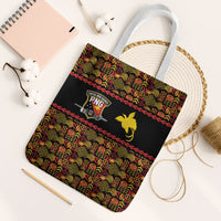 Papua New Guinea Kumuls Tote Bag Bird of Paradise Black Version LT9 White Strap One Size Black - Polynesian Pride
