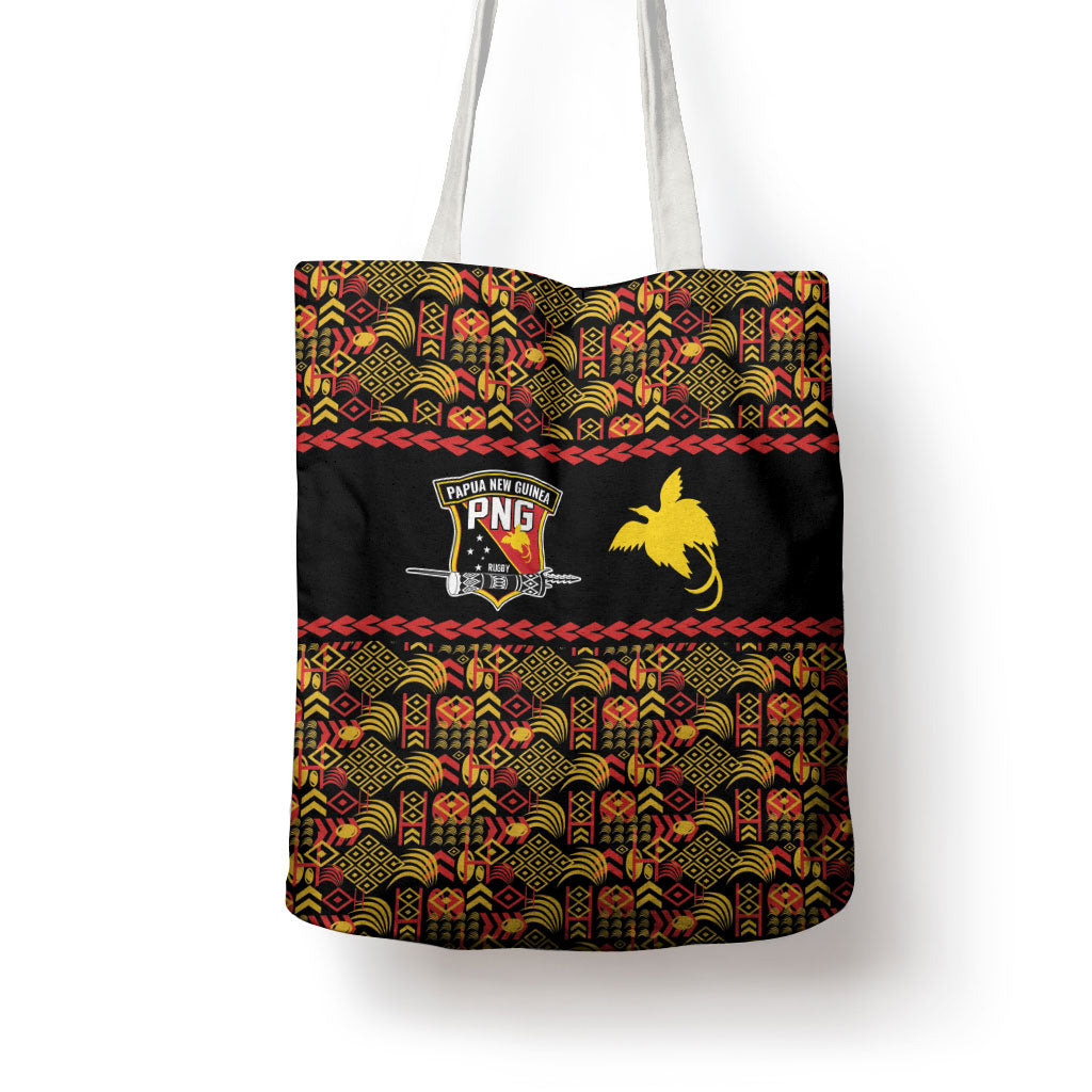 Papua New Guinea Kumuls Tote Bag Bird of Paradise Black Version LT9 - Polynesian Pride