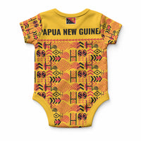 Papua New Guinea Kumuls Baby Onesie Bird of Paradise Gold Version LT9 - Polynesian Pride