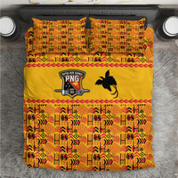 Papua New Guinea Kumuls Bedding Set Bird of Paradise Gold Version LT9 Gold - Polynesian Pride