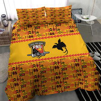 Papua New Guinea Kumuls Bedding Set Bird of Paradise Gold Version LT9 - Polynesian Pride