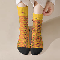 Papua New Guinea Kumuls Crew Socks Bird of Paradise Gold Version LT9 Crew Socks Gold - Polynesian Pride