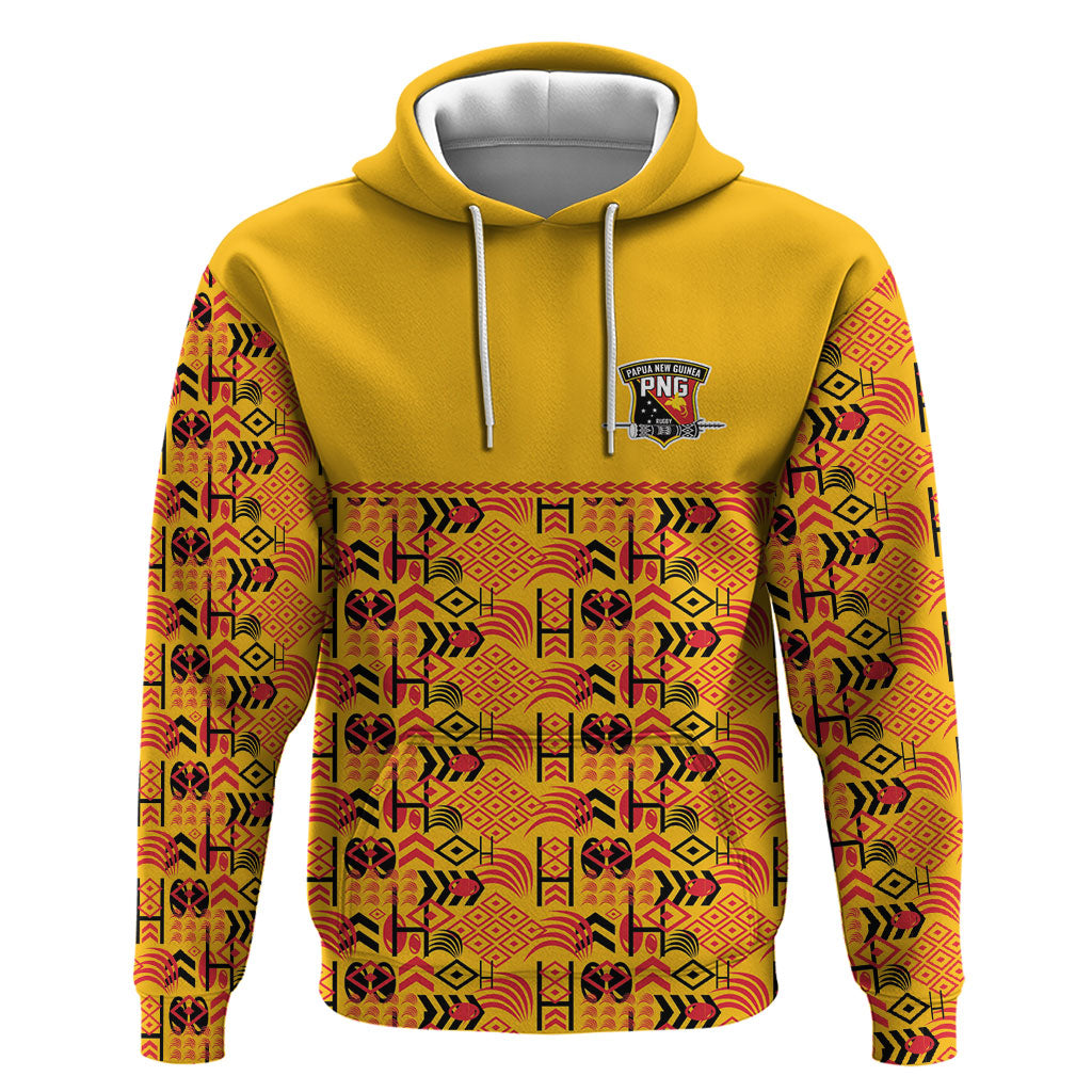 Papua New Guinea Kumuls Hoodie Bird of Paradise Gold Version