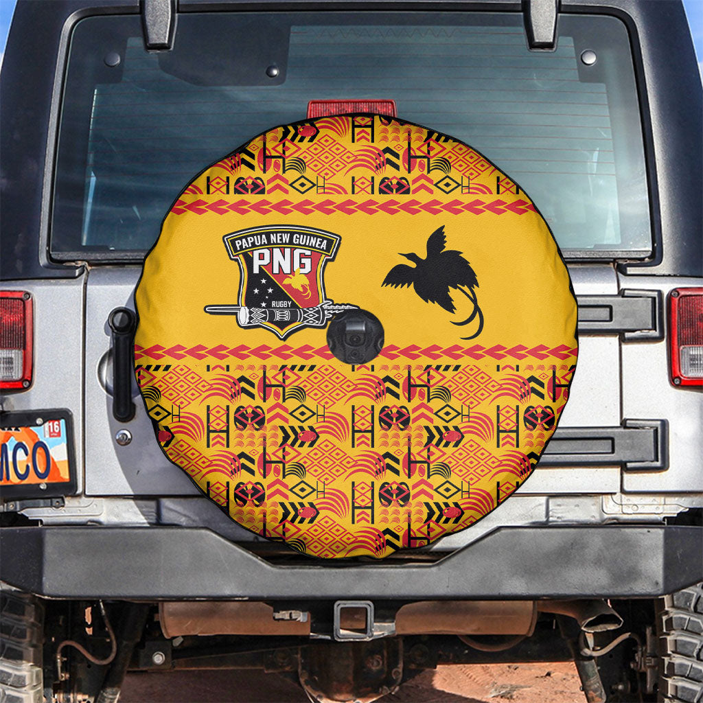 Papua New Guinea Kumuls Spare Tire Cover Bird of Paradise Gold Version LT9 Gold - Polynesian Pride