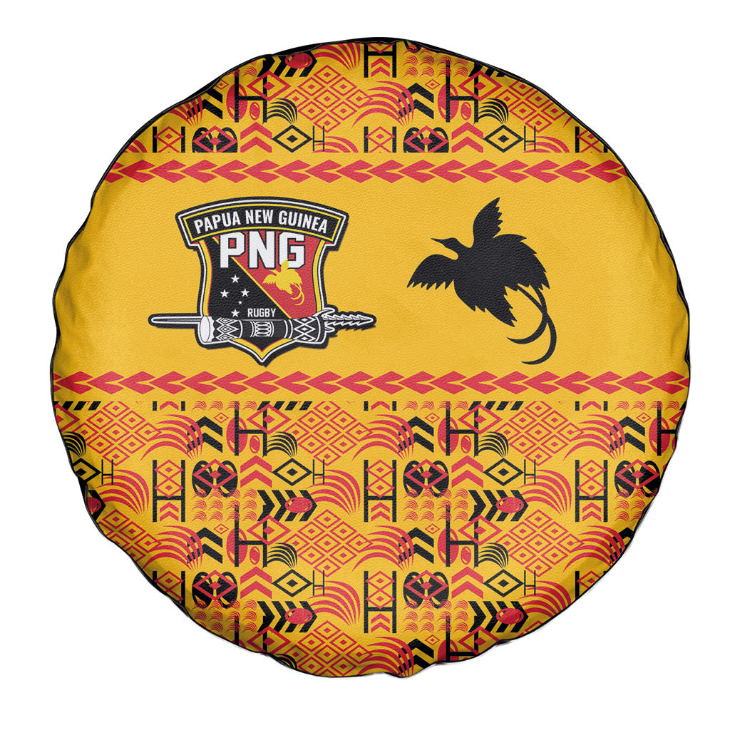 Papua New Guinea Kumuls Spare Tire Cover Bird of Paradise Gold Version LT9 - Polynesian Pride