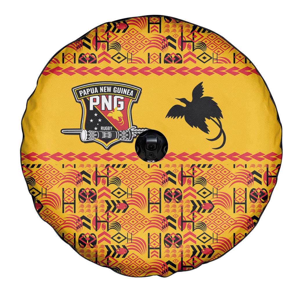 Papua New Guinea Kumuls Spare Tire Cover Bird of Paradise Gold Version LT9 - Polynesian Pride