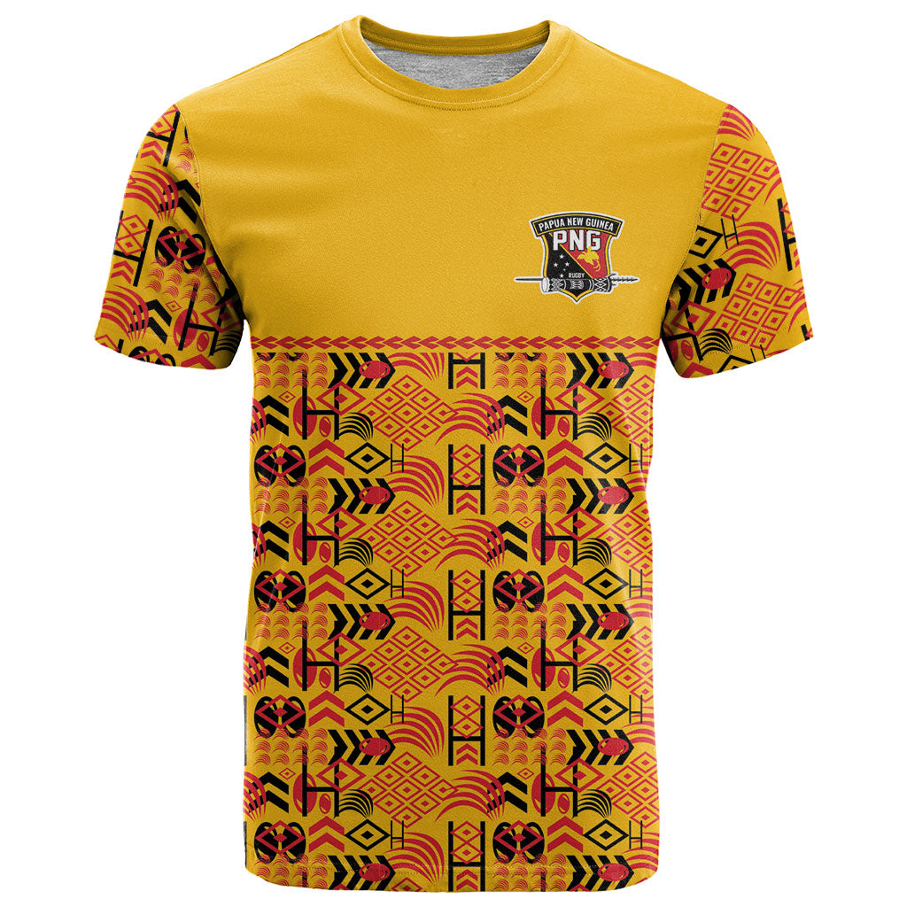Papua New Guinea Kumuls T Shirt Bird of Paradise Gold Version