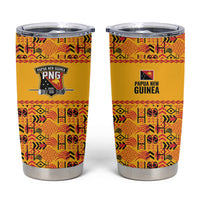 Papua New Guinea Kumuls Tumbler Cup Bird of Paradise Gold Version LT9 Gold - Polynesian Pride