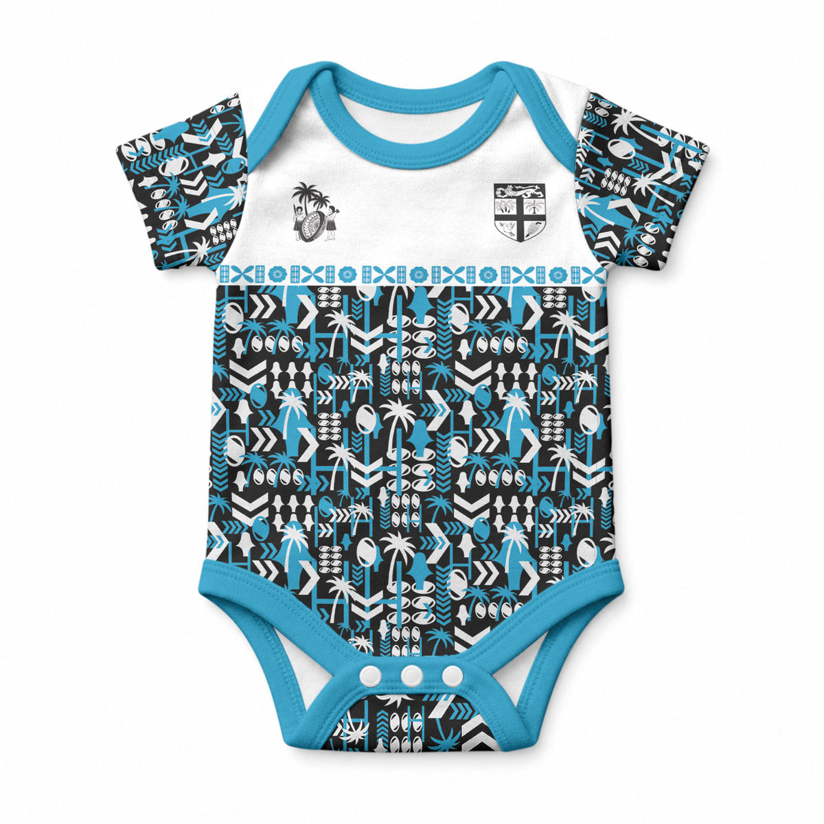 Fiji Bati Baby Onesie Bati Island Warrior Geometry