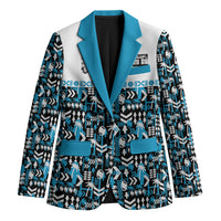 Fiji Bati Blazer Bati Island Warrior Geometry LT9 Unisex Blue - Polynesian Pride