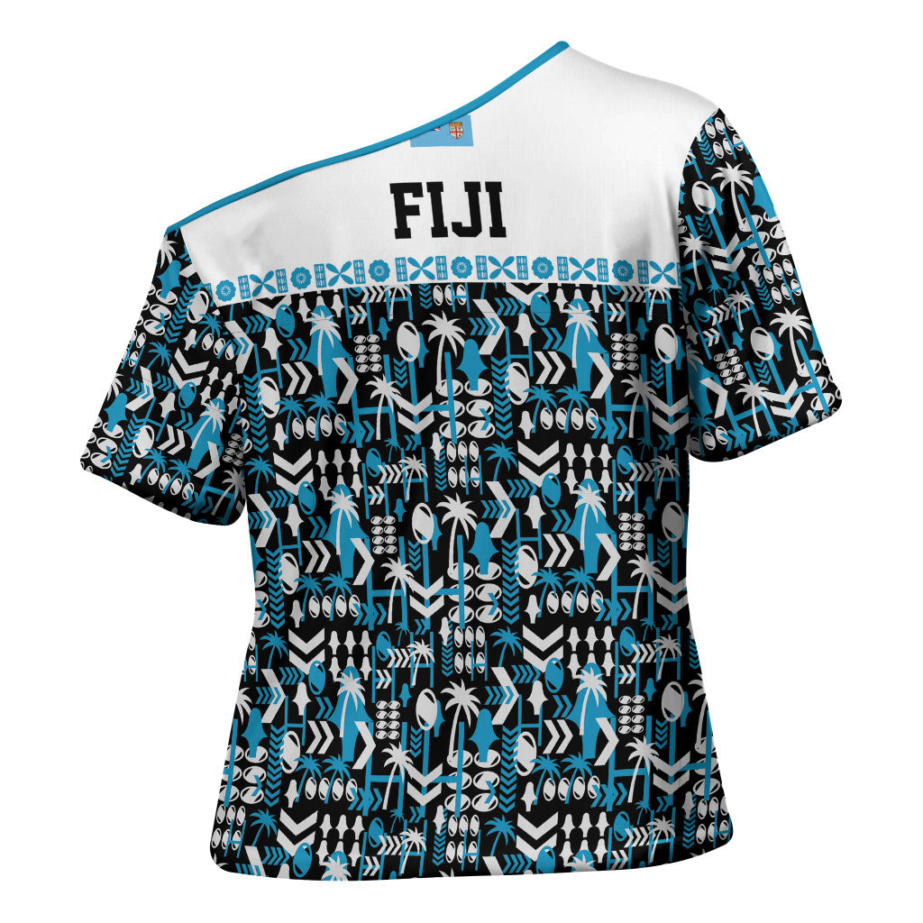 Fiji Bati Cross Shoulder Shirt Bati Island Warrior Geometry