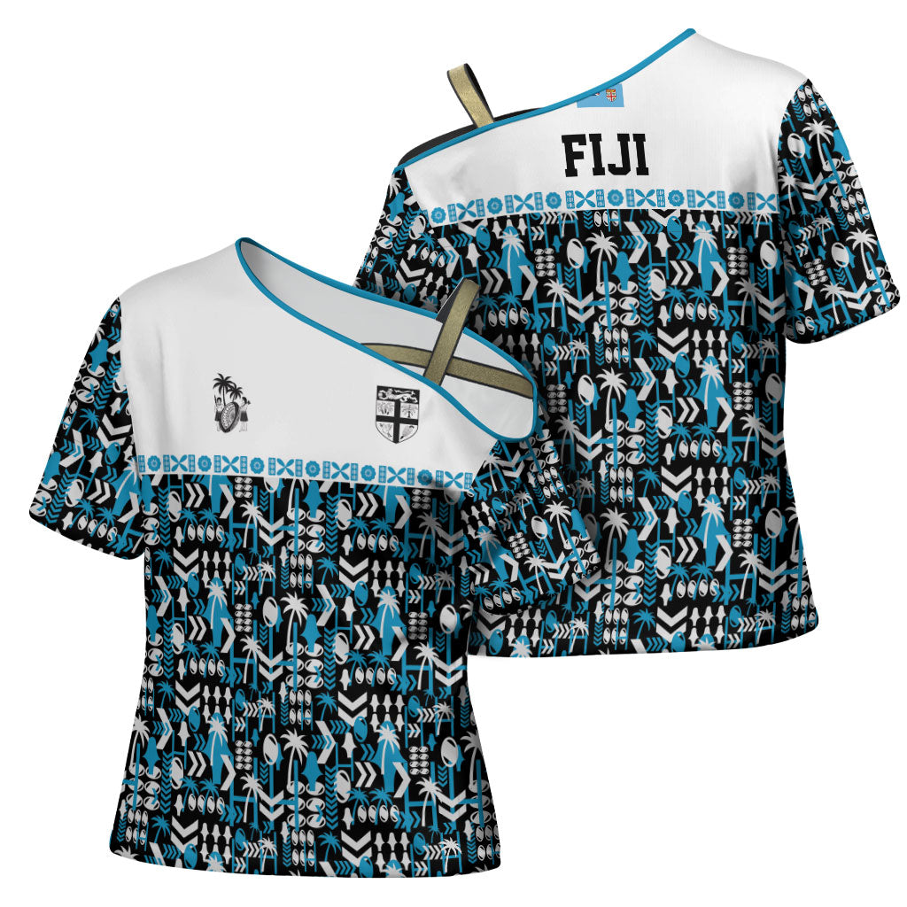 Fiji Bati Cross Shoulder Shirt Bati Island Warrior Geometry
