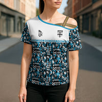 Fiji Bati Cross Shoulder Shirt Bati Island Warrior Geometry
