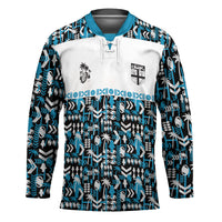 Fiji Bati Hockey Jersey Bati Island Warrior Geometry LT9 Unisex Blue - Polynesian Pride