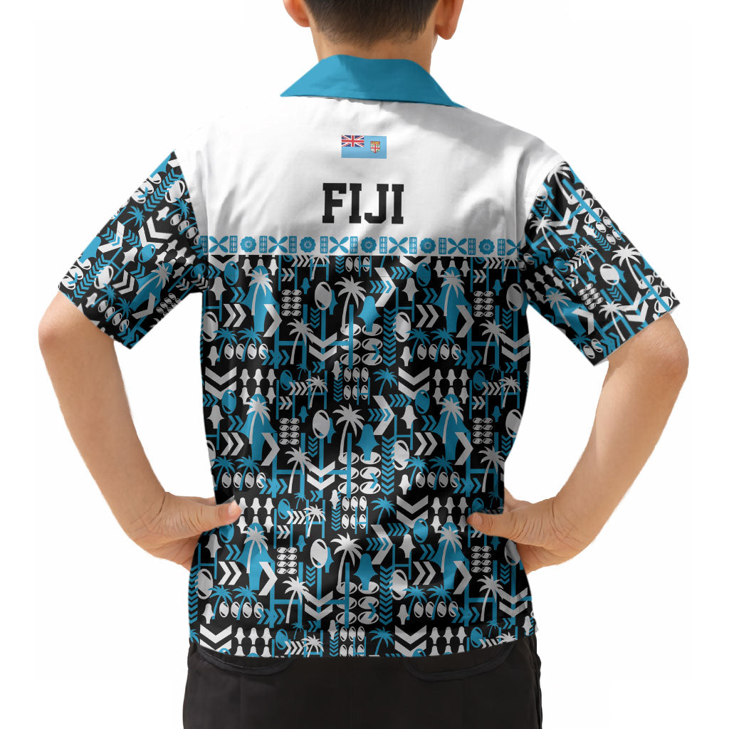 Fiji Bati Kid Hawaiian Shirt Bati Island Warrior Geometry