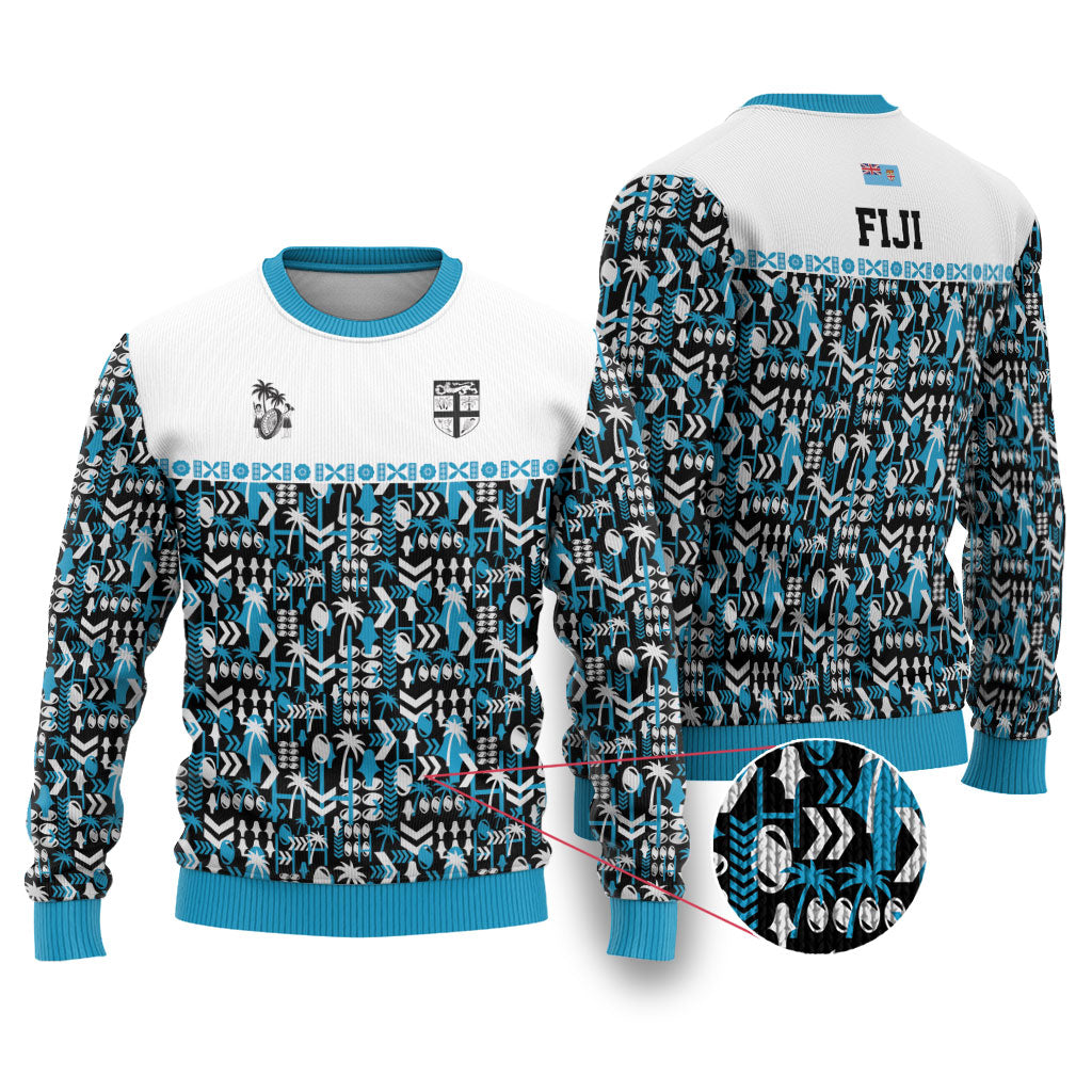 Fiji Bati Ugly Christmas Sweater Bati Island Warrior Geometry