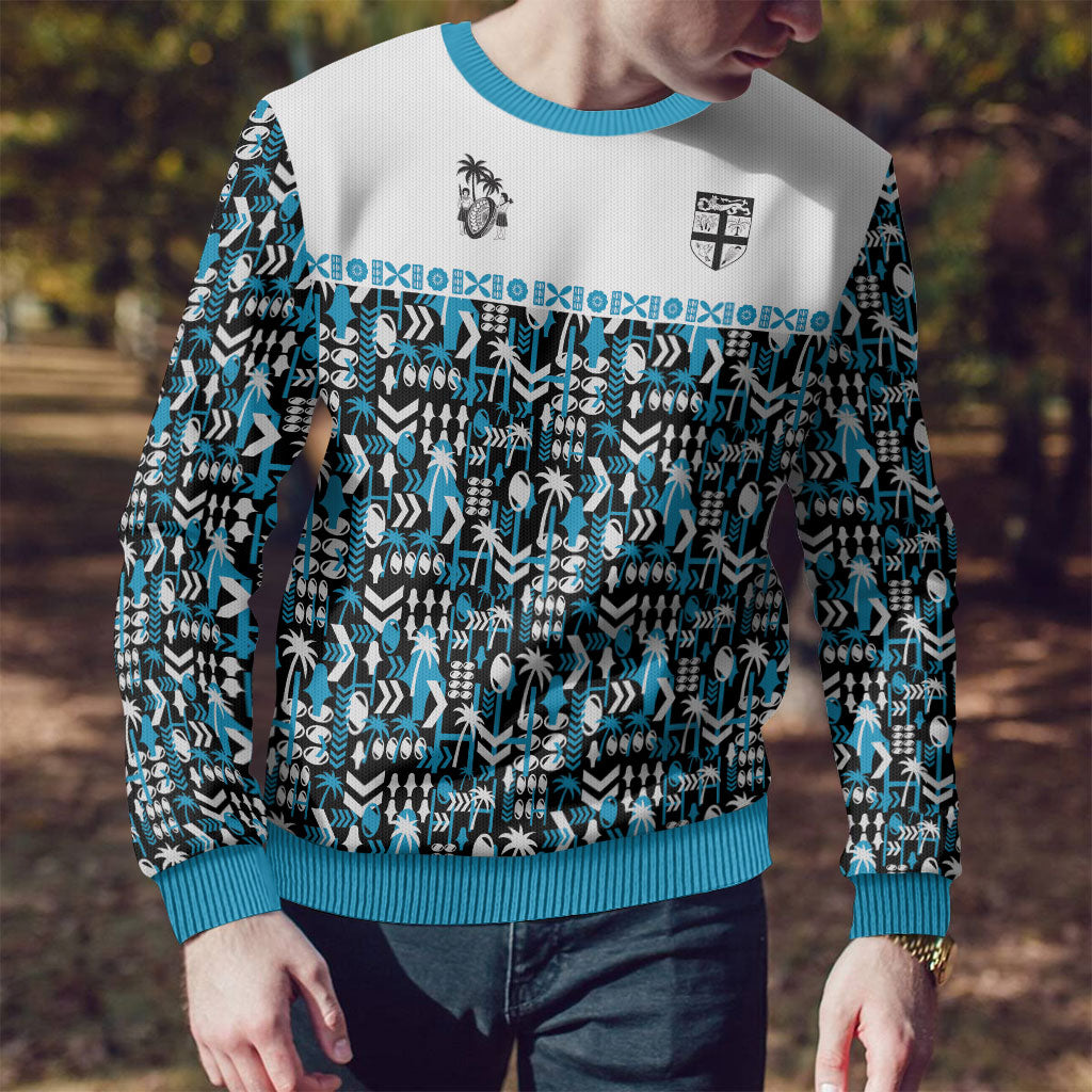 Fiji Bati Ugly Christmas Sweater Bati Island Warrior Geometry