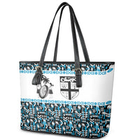 Fiji Bati Leather Tote Bag Bati Island Warrior Geometry
