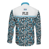 Fiji Bati Long Sleeve Button Shirt Bati Island Warrior Geometry