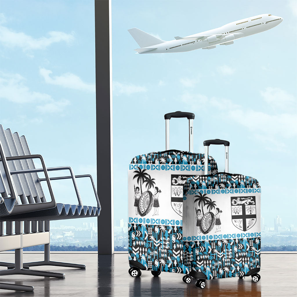 Fiji Bati Luggage Cover Bati Island Warrior Geometry LT9 - Polynesian Pride