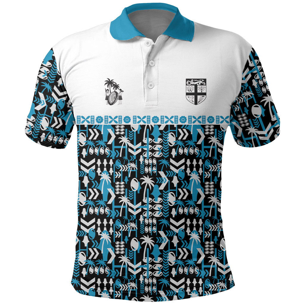 Fiji Bati Polo Shirt Bati Island Warrior Geometry