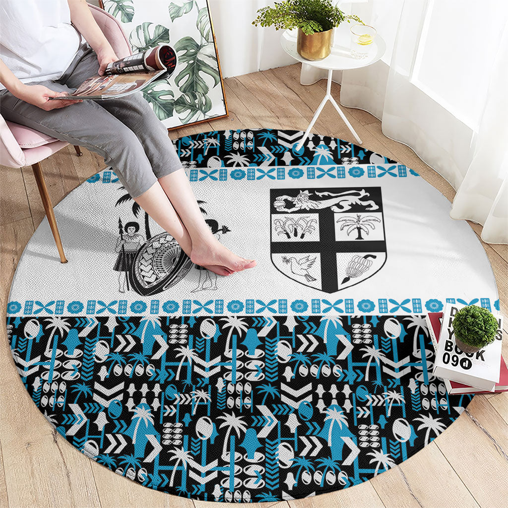 Fiji Bati Round Carpet Bati Island Warrior Geometry