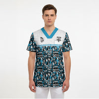 Fiji Bati Scrub Top Bati Island Warrior Geometry