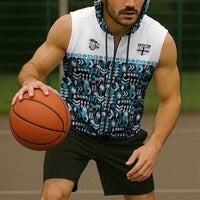 Fiji Bati Sleeveless Zip Hoodie Bati Island Warrior Geometry